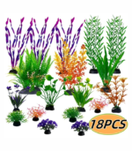 Aquarium Plants 18Pcs Fish Tank Accessories Colorful Artificial Fish Tank Decorations for Household and Office Aquarium Simulation