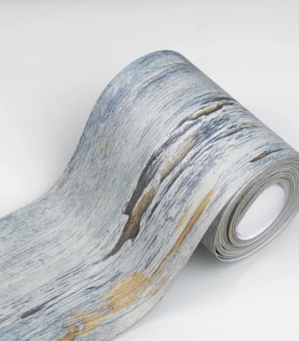 Meiban Vinyl Flooring 6-in x 35-in x 1.0mm Peel and Stick Floor Tile Blue Self-Adhesive DIY Flooring Tiles Grain Feel for Kitchen Dinning Room Bedroom Home Decoration (Cover 11.7 Sq. ft, 8-pcspack