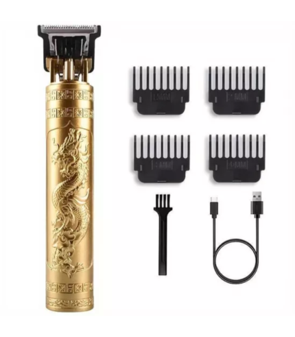 T9 Golden Cordless Hair Clipper Vintage Electric Shave Trimmer Razor